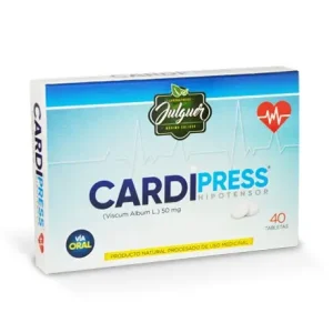 Cardipress, tabletas cardiotónicas, hipotensor, presión arterial, ritmo cardíaco, muérdago, salud cardiovascular, Julguer