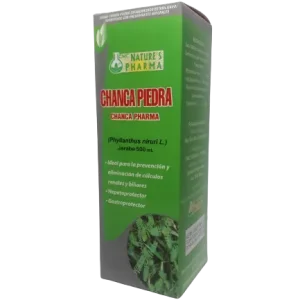 Chancapiedra, jarabe, 500ml, Natures Pharma, cálculos renales, biliares, hepatoprotector, gastroprotector, extracto seco, hojas, tallos, suplemento natural