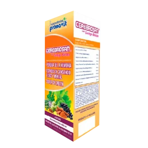 Cerebrosan, Jarabe, Pronavit, potenciador cerebral, rendimiento físico, rendimiento mental, mareos, dolor de cabeza, cansancio, desmayos, nogal, hoja de uva, romero, culantro, ginkgo biloba, toronjil, canela, clavo de olor
