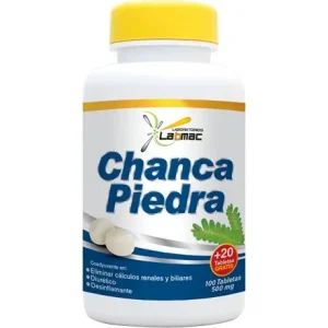 Chanca Piedra, 500mg, Tabletas, Labmac, cálculos renales, cálculos biliares, salud renal, salud biliar, suplemento natural, disolución de cálculos