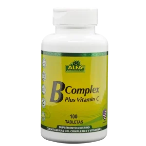 Complejo B con Vitamina C de Alfa Vitamins - Suplemento de Alta Potencia
