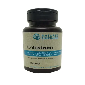 Colostrum cap X60, Factores Inmunológicos, Salud Gastrointestinal, Astrágalo, Inositol, Setas Japonesas, Natures Sunshine