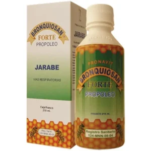 BRONQUIOSAN FORTE, PRONAVIT, jarabe de 210 ml, gripes, resfriados, tos, inflamación de la garganta, alergias, sinusitis, crotón, saúco negro, eucalipto, propóleo