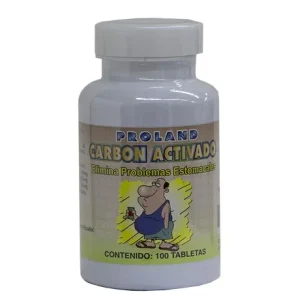 carbon activado, tabletas de carbón activado, problemas estomacales, alivio de la hinchazón, absorción de toxinas, Proland