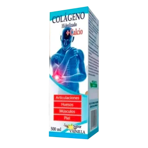 colágeno hidrolizado, calcio, jarabe, Natures Pharma, articulaciones, huesos, músculos, piel