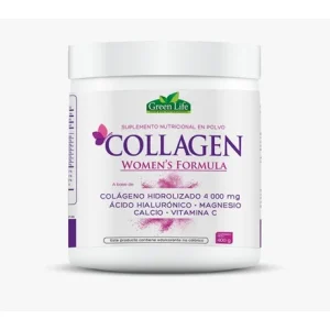Collagen Women's Formula, Green Life, colágeno, piel, huesos, articulaciones, magnesio, vitamina C, ácido hialurónico, calcio