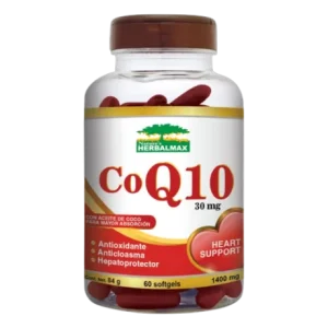 CO Q 10 30MG SOFTGELS X60 NATURES HERBALMAX - Suplemento para la Salud Cardíaca y Energía Celular