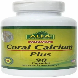 CORAL CALCIUM PLUS, ALFA, Suplemento de Calcio, Osteopenia, Osteoporosis, Salud Ósea, Calcio de Origen Animal, Uso Oral, Cápsulas, Fortalecer Huesos, Prevención de Enfermedades Óseas, Densidad Ósea