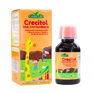 CRECITOL MULTIVITAMÍNICO, 120 ML, GREEN LIFE, Suplemento, Crecimiento, Desarrollo, Metabolismo Energético, Salud Ósea, Protección Antioxidante, Sin Calorías Adicionales, Bebida Nutritiva, Consumo Diario, Niños, Nutrición Completa, Saludable