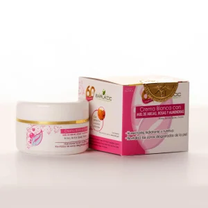 Crema Humectante con Miel de Abejas, Rosas y Almendras, hidratante facial, nutritiva, revitalización de zonas desgastadas, piel suave y radiante, cuidado intensivo, ingredientes naturales, miel de abejas, extracto de rosas, aceite de almendras.
