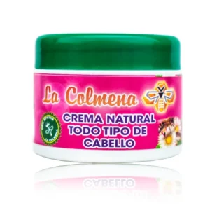 Crema Natural Todo Tipo de Cabello 90g La Colmena, aceite natural de cera de abeja, regeneración cuero cabelludo, cabello suave y sedoso, rehabilitación capilar, todo tipo de cabello.