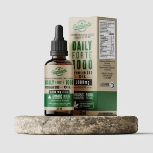 Daily Forte, 100 mg, 30 ml, Ecuafarma, aceite natural, espectro completo, cáñamo, TCM, beneficios del cáñamo