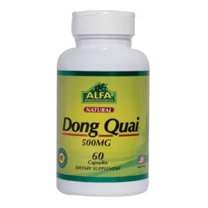 Dong Quai, 500 mg, 60 cápsulas, Angélica China, alivio de síntomas menstruales, síntomas menopaúsicos, suplemento natural, salud femenina, manejo de síntomas, solución efectiva.