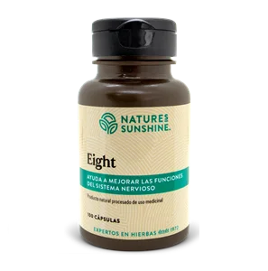 Eight Cap Nature's Sunshine, sistema nervioso, valeriana, hierbas calmantes, estrés ocasional